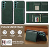 For Samsung Galaxy S21+ 5G LC.IMEEKE L5 Series Detachable RFID Card Bag Magsafe Phone Case(Green)