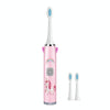 USB Charging Fully Automatic Ultrasonic Cartoon Children Electric Toothbrush, Color: Pink with 3 Heads