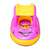 Sunshade and Sunscreen Baby Swimming Ring Car Boat Shape Inflatable Swimming Ring with Horn(Purple+Yellow)