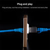 CAT.6 Shielded Pass-through Network Module, Dual Ports Panel + Shielded Pass-through + Telephone Socket (Gold)