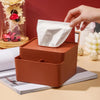 Simple Plastic Multifunctional Tissue Box Home Office Desk Storage Drawer Tray(Dark Blue)