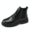 Men Martin Boots Motorcycle Leather Boots High Top Work Boots, Size: 42(XFS-8602 Black)