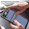 For Samsung Galaxy Z Flip3 5G Integrated AG Frosted Vacuum Plating Phone Case(Blue)