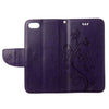 For  iPhone 8 & 7  Pressed Flowers Horizontal Flip Leather Case with Holder & Card Slots & Wallet(Purple)