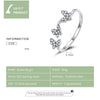 S925 Sterling Silver Fantasy Butterfly Women Open Ring