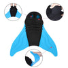 Mermaid Fins Frost Shoes One-Piece Fins Diving Fins, Size: Free Size(F03 Blue Children)