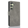 For Samsung Galaxy A25 5G Global Dreamy Butterfly Love Flower Embossed Leather Phone Case(Grey)