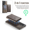 For Samsung Galaxy S23 Ultra 5G DG.MING MAGKING-K2 Series MagSafe RFID Card Bag Detachable Phone Case(Coffee)