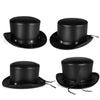 Retro Style PU Leather Round Top Magic Hat Gentleman Party Bow Hat, Size: One Size(Brown)