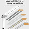 LED Intelligent Digital Display Foldable Desk Lamp, Style: Double Head Charging 2000mAh
