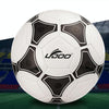 19cm PU Leather Sewing Wearable Match Football (Black + White)