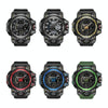 SANDA 3132 Men Multifunctional Waterproof Luminous Sports Watch(Black White)