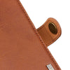 For Alcatel 3X 2020 KHAZNEH Cowhide Texture Horizontal Flip Leather Case with Holder & Card Slots & Wallet(Brown)