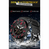SANDA 3106 Dual Digital Display Men Outdoor Sports Luminous Shockproof Electronic Watch(Black Silver)