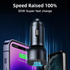 JOYROOM JR-CCD04 30W Dual PD + QC3.0 Ports Digital Display Car Charger(Black)