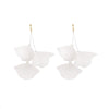 Long Exaggerated Fabric Art Handmade Petal Earrings, Color: E1908-26 White