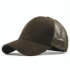 Summer Cotton Mesh Opening Ponytail Hat Sunscreen Baseball Cap, Specification:No Mark(Grey)