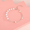 S925 Sterling Silver Natural Crystal Opal Bracelet Love Bracelet(Rose Gold)