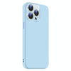 For iPhone 13 Pro Max Nano Lens Cover Liquid Silicone Phone Case(Light Blue)
