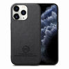 For iPhone 11 Pro Twill Fabric Leather Skin Back Phone Case(Black)