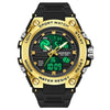 SANDA739  Watch Plate Chao Male Watch Male Student Fashion Trend Multi Functional Digital Waterproof Electronic Meter(Gold)
