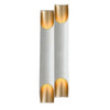 White light Modern Wall Lamp LED Aluminum Alloy Pipe Lighting, Style:Double-tube White