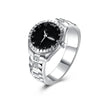 Creative Diamond Dial Quartz Watch Rings(8)