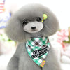 Cotton Plaid Dog Scarf, Green, Small 20-30cm