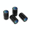 Aluminum Alloy Car Tire Decorative Valve Cap(Black)