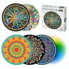 Round Adult Plane Puzzle Jigsaw Toy 500 Pieces, Diameter: 48CM(Magic Flower)