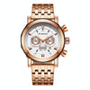 OCHSTIN 7254 Fashion Steel Strap Multifunctional Quartz Men Watch(Rose Gold White)