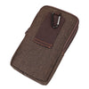 For 6-7 inch Mobile Phones Universal PU Leather + Fabric Stitching Waist Bag(Light Brown)