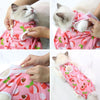 Cat Recovery Suit, Red, Small - Post Surgery Wear