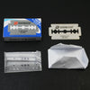 10 Boxes Practical Old-fashioned Stainless Steel Double-sided Blade Shaving Eyebrow Chimer Blade(Silver)