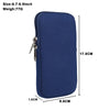 For 6.7-6.9 inch Universal Elastic Material Zipper Waist Bag(Blue)