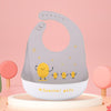 Baby Oil Spray Waterproof Silicone Bib Ultra-thin Saliva Towel, Pattern: Lemon Singer