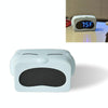 Mini Cute Cartoon Multifunctional Digital Luminous Thermometer Small Alarm Clock(Blue Dog)