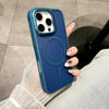 For iPhone 12 Pro Max Heat Dissipation MagSafe Shockproof Phone Case(Blue)