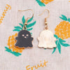 Halloween Jewelry Alloy Ghost Earrings Necklace(Black Earrings+Necklace)