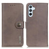 For Samsung Galaxy A26 5G KHAZNEH Cowhide Texture Horizontal Flip Leather Phone Case(Khaki)