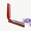 Portable Travel Folding Comb Anti-static Massage Comb(Red Wood Grain)