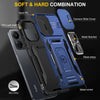 For Xiaomi Poco C65/Redmi 13C Armor PC + TPU Camera Shield Phone Case(Navy Blue)