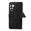 For Samsung Galaxy A36 Genuine Leather Litchi Texture RFID Leather Phone Case(Black)