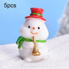 5pcs Christmas Cute Micro Landscape DIY Bonsai Decoration Snowscape Ornament, Style: No.4 Blower Snowman