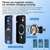 M68 15W Magnetic Wireless Charging Car Holder(Dark Grey)
