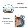 4 inch Early Learning Dual Ring Round Alarm Clock Student Bedside Metal Alarm Bell(Blue)