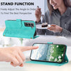 For Samsung Galaxy S21 5G Tulips Embossed Leather Phone Case with Lanyard(Green)