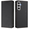 For Samsung Galaxy A25 5G Global RC01 Dual-Folded Magnetic Suction RFID Leather Phone Case(Black)
