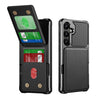 For Samsung Galaxy S25 5G Vertical Flip Card Bag Holder Leather Phone Case(Black)