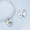 S925 Sterling Silver DIY Detachable Sun Moon Heart Pendant(BSC1034)
